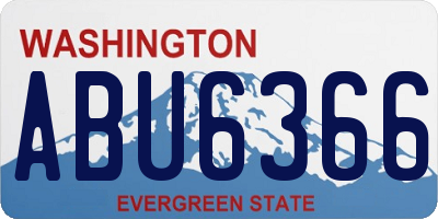 WA license plate ABU6366