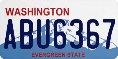 WA license plate ABU6367