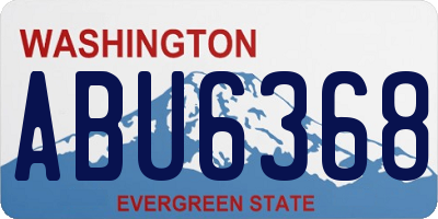 WA license plate ABU6368