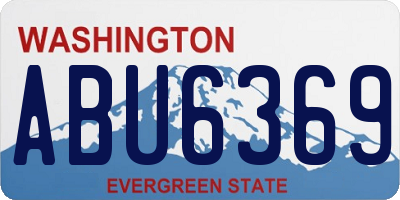 WA license plate ABU6369