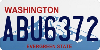 WA license plate ABU6372