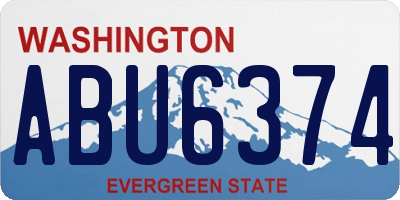 WA license plate ABU6374