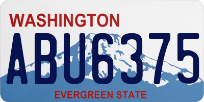 WA license plate ABU6375