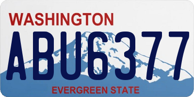 WA license plate ABU6377