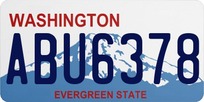 WA license plate ABU6378