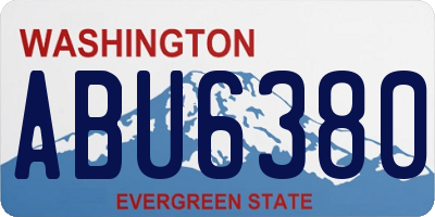 WA license plate ABU6380