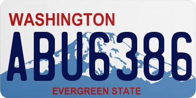WA license plate ABU6386