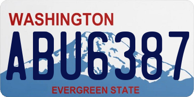 WA license plate ABU6387