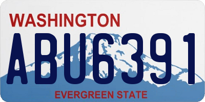 WA license plate ABU6391