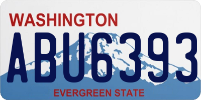 WA license plate ABU6393