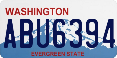 WA license plate ABU6394