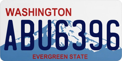 WA license plate ABU6396