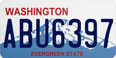 WA license plate ABU6397