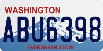 WA license plate ABU6398