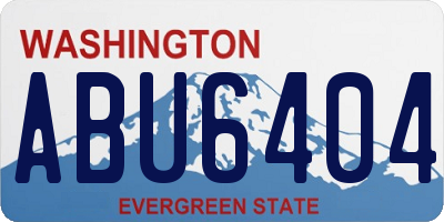 WA license plate ABU6404