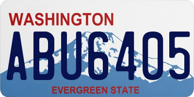 WA license plate ABU6405