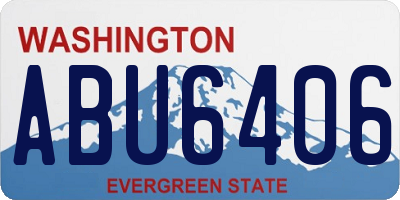 WA license plate ABU6406