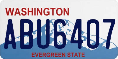 WA license plate ABU6407