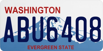 WA license plate ABU6408