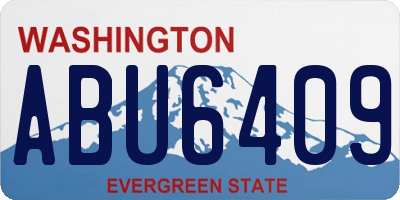 WA license plate ABU6409