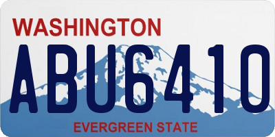 WA license plate ABU6410