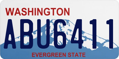 WA license plate ABU6411