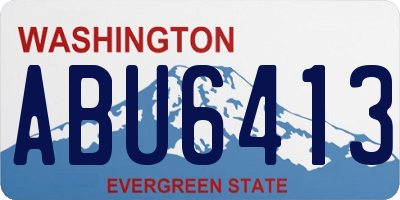 WA license plate ABU6413