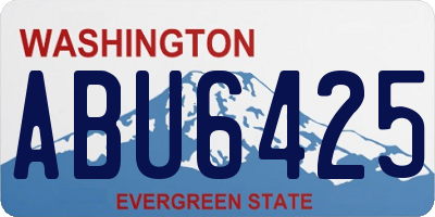 WA license plate ABU6425