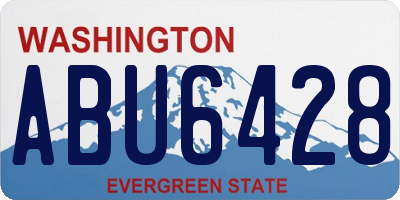 WA license plate ABU6428
