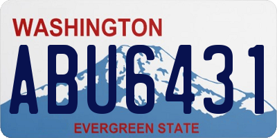 WA license plate ABU6431