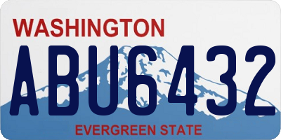 WA license plate ABU6432