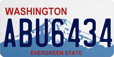 WA license plate ABU6434