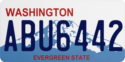 WA license plate ABU6442