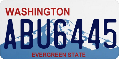 WA license plate ABU6445