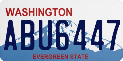 WA license plate ABU6447
