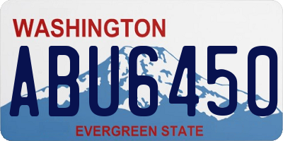 WA license plate ABU6450