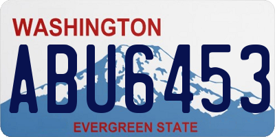 WA license plate ABU6453