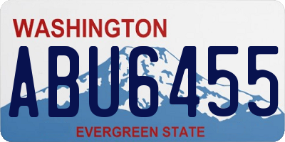 WA license plate ABU6455