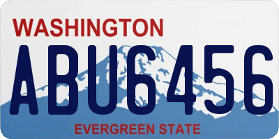 WA license plate ABU6456