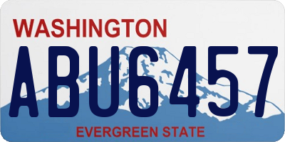 WA license plate ABU6457