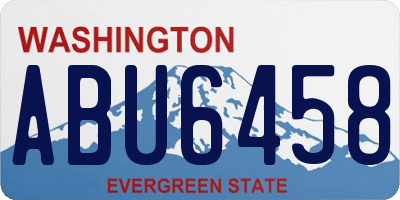 WA license plate ABU6458
