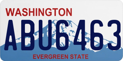 WA license plate ABU6463