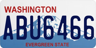 WA license plate ABU6466