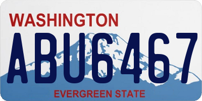 WA license plate ABU6467