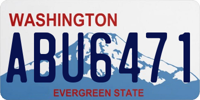 WA license plate ABU6471