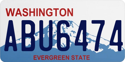 WA license plate ABU6474
