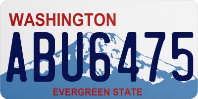 WA license plate ABU6475