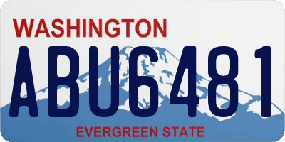 WA license plate ABU6481
