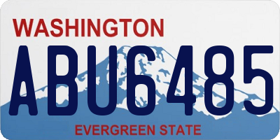 WA license plate ABU6485