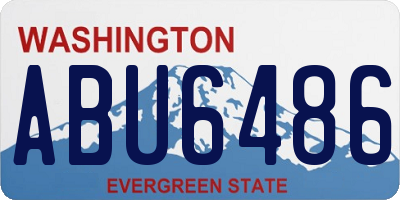 WA license plate ABU6486